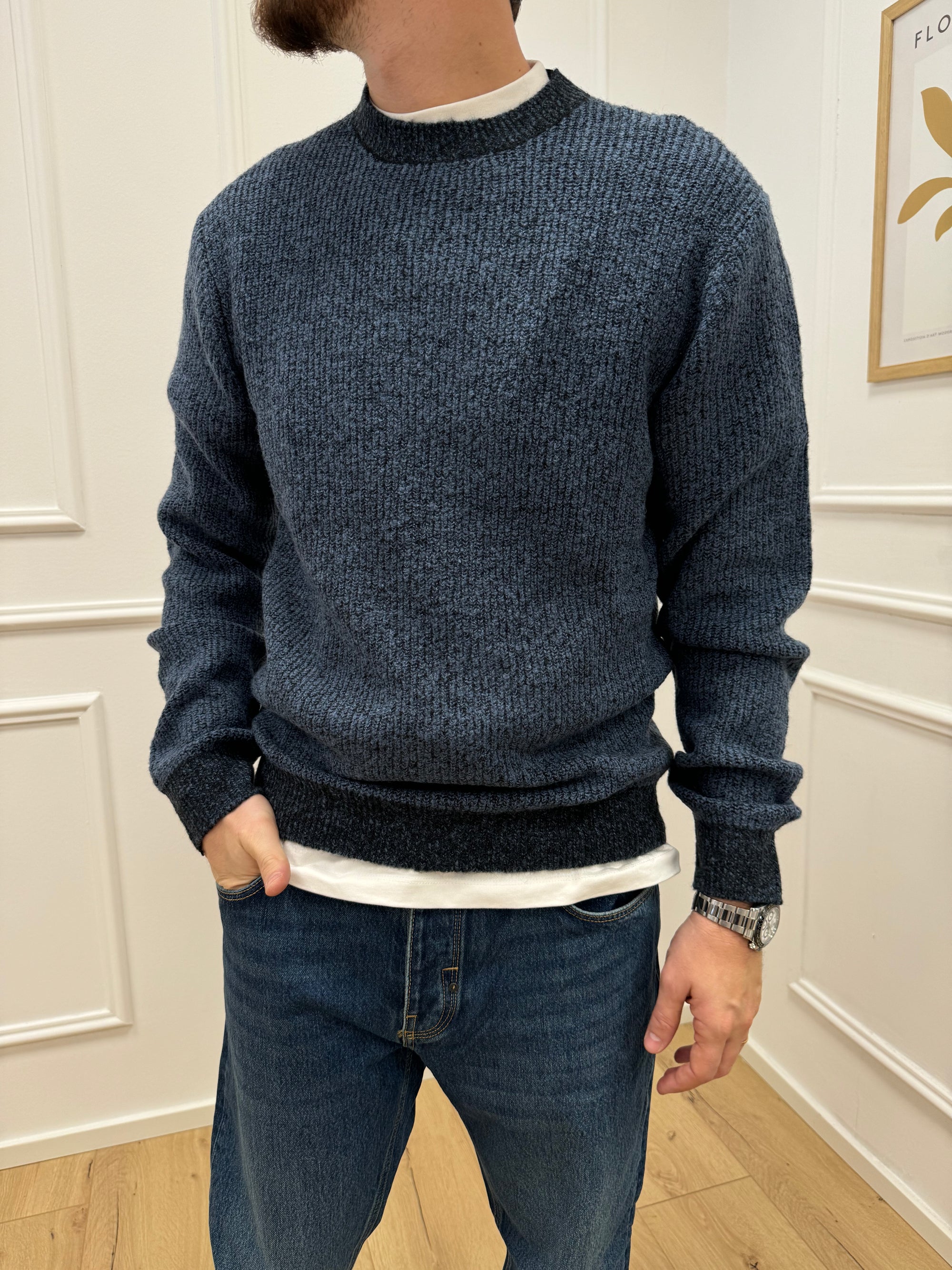 Maglione basic misto mohair