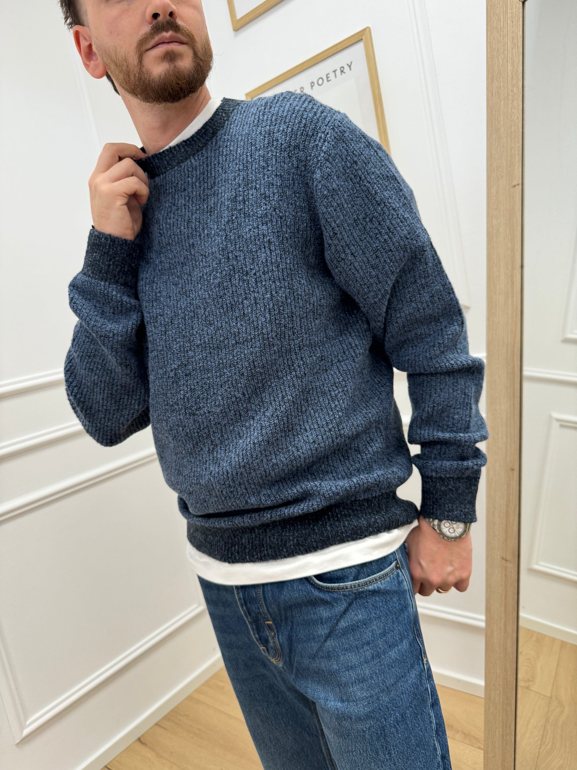 Maglione basic misto mohair