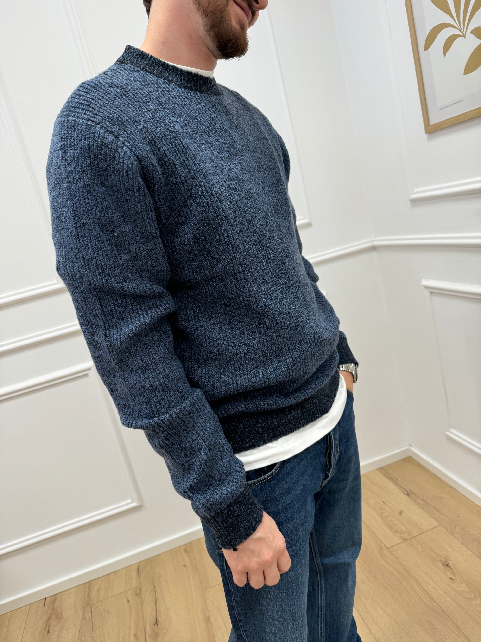 Maglione basic misto mohair