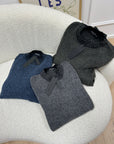 Maglione basic misto mohair