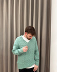 Maglia oversize scollo a punta