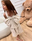 Vestito nude con fiocco