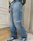 Jeans super wide leg eco lavaggio medio