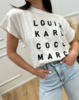 T shirt basic bianca "Louis"