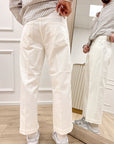 Jeans wide straight bianco