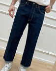 Jeans wide straight blu scuro