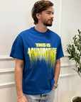 T shirt blu stampa "This is Acupuncture"