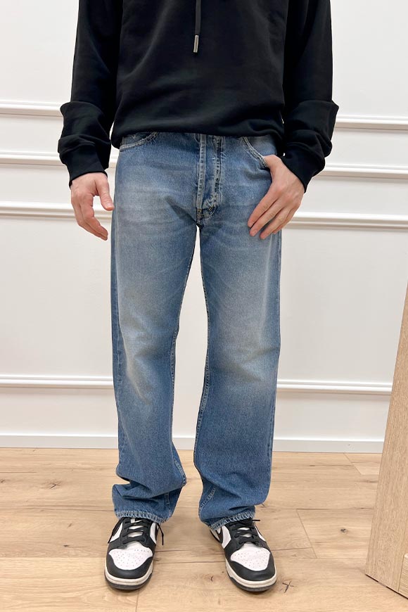 Jeans wide straight lavaggio vintage