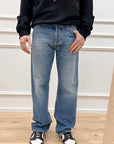 Jeans wide straight lavaggio vintage