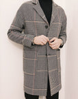 Cappotto lungo battista bianco e nero