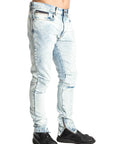 Jeans Biker chiari con zip Agostino