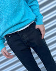 Jeans "Miami" nero cropped fit