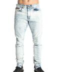 Jeans Biker chiari con zip Agostino