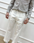 Jeans wide straight bianco